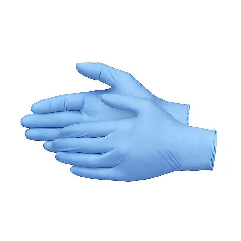 Rękawiczki jednorazowe nitrylowe niebieskie niepudrowane 100szt.